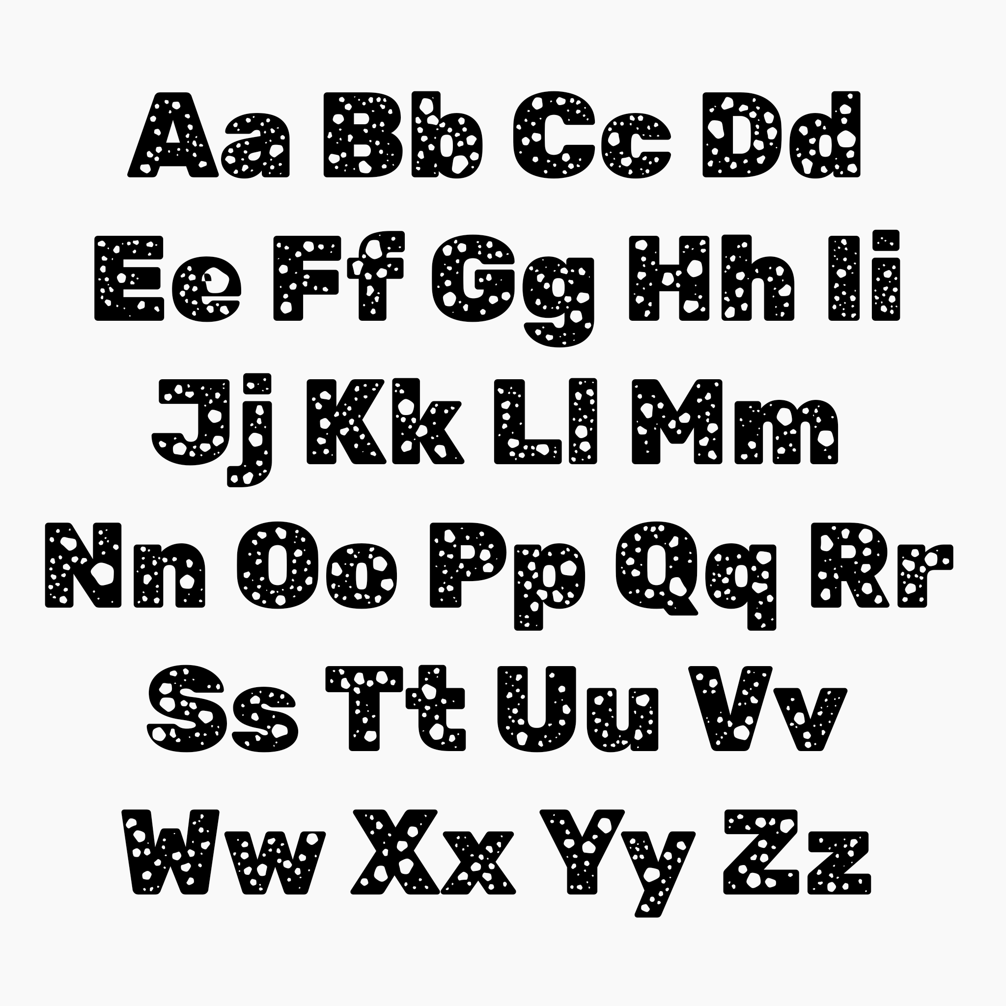 Polka font all English Polka font all English
