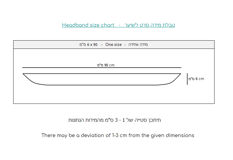 headband size chart