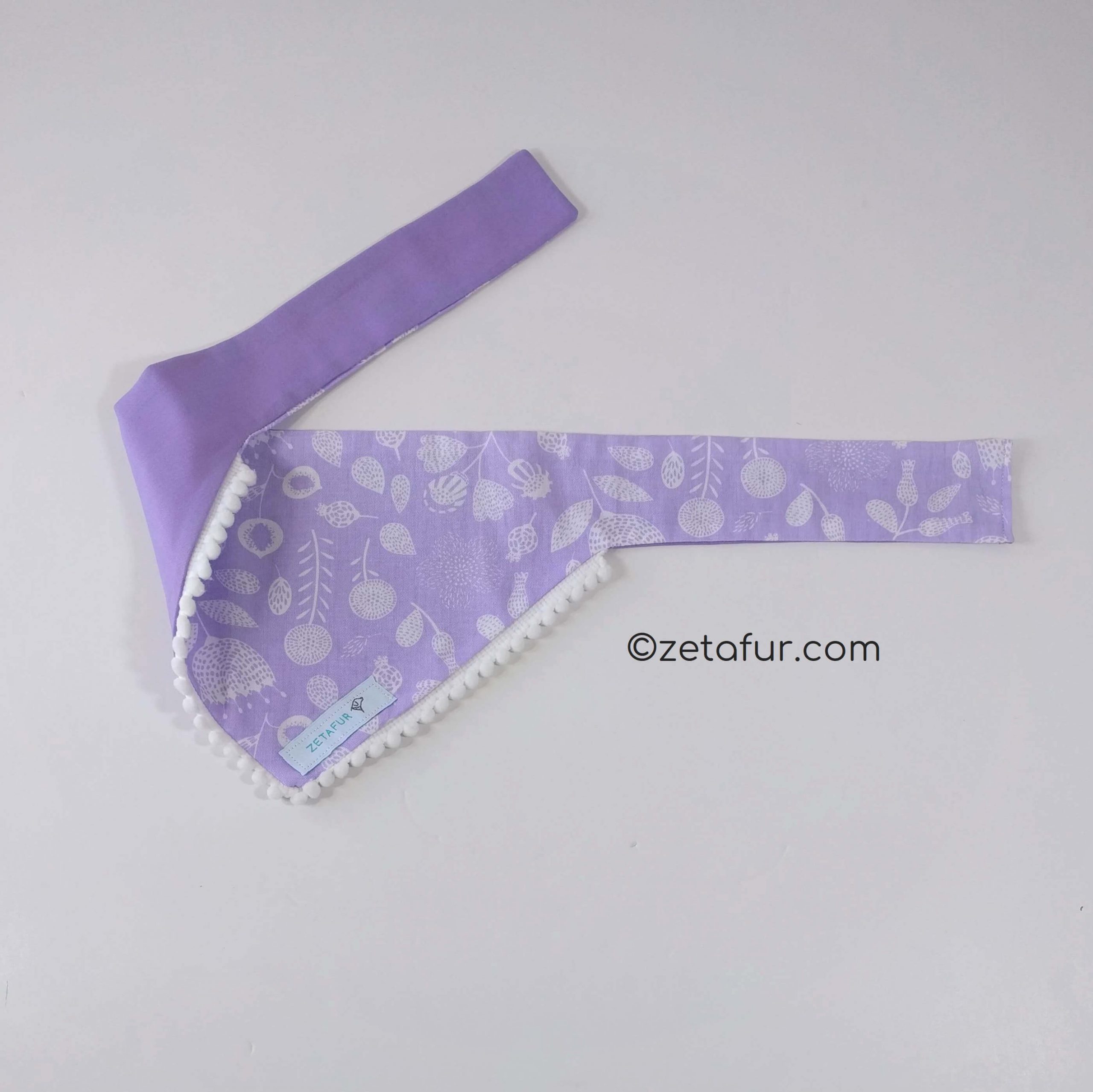 ponpon bandana purple
