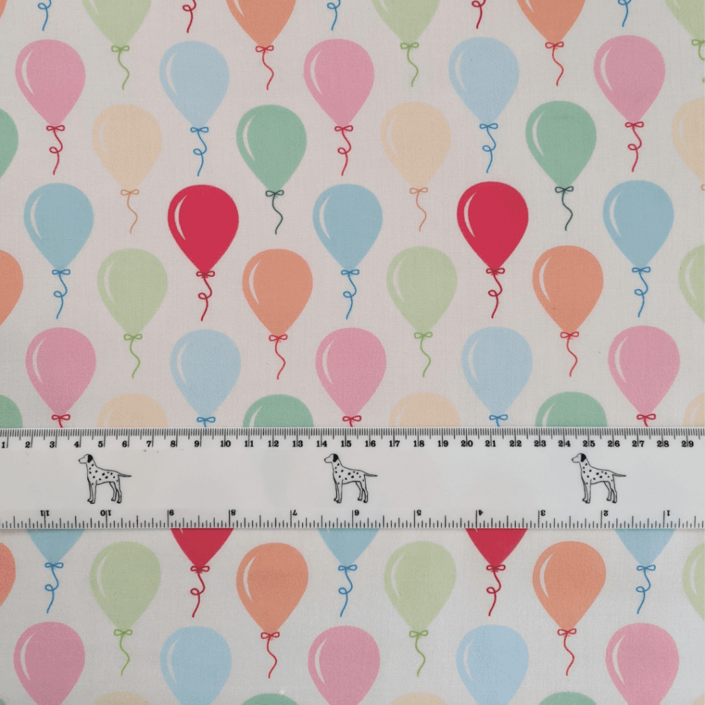 birthday balloon fabric 100% cotton
