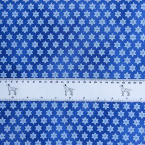Blue with sparks Magen David Star of david - 100% cotton fabric