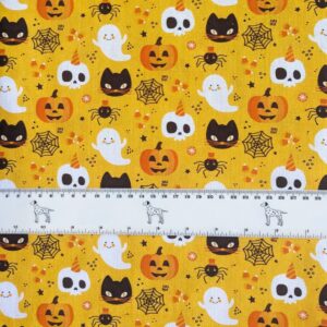 Spooky Orange - 100% cotton fabric