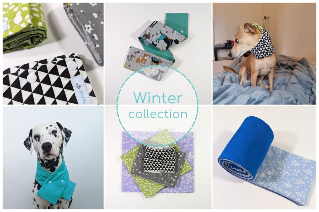 Winter collection for dogs and cats - neck warmer and scarf 100% cotton handmade by ZETAFUR